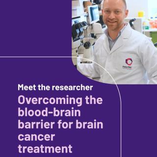 For people facing brain cancer, the blood–brain barrier is one of the biggest obstacles standing in the way of better treatment. At Peter Mac, Professor Ben Hogan and his team are working to change that. Professor Hogan’s lab is focused on better understanding the barrier, and finding clever new ways to help therapies cross it. The aim is to understand the brain’s natural defences well enough to find safe, targeted ways to let treatment molecules through when they are needed most. 💬 “For lots of different types of brain cancer where the blood–brain barrier is intact, it's a major hurdle to getting drugs in delivering them to the brain. If we could safely open that barrier, it would hugely improve outcomes,” says Prof Hogan. 💜 If the team can find safe new ways through, the impact could be profound: more possibilities for researchers, more options for clinicians, and more hope for people facing some of the hardest-to-treat cancers. Your help can accelerate ground-breaking work like this.